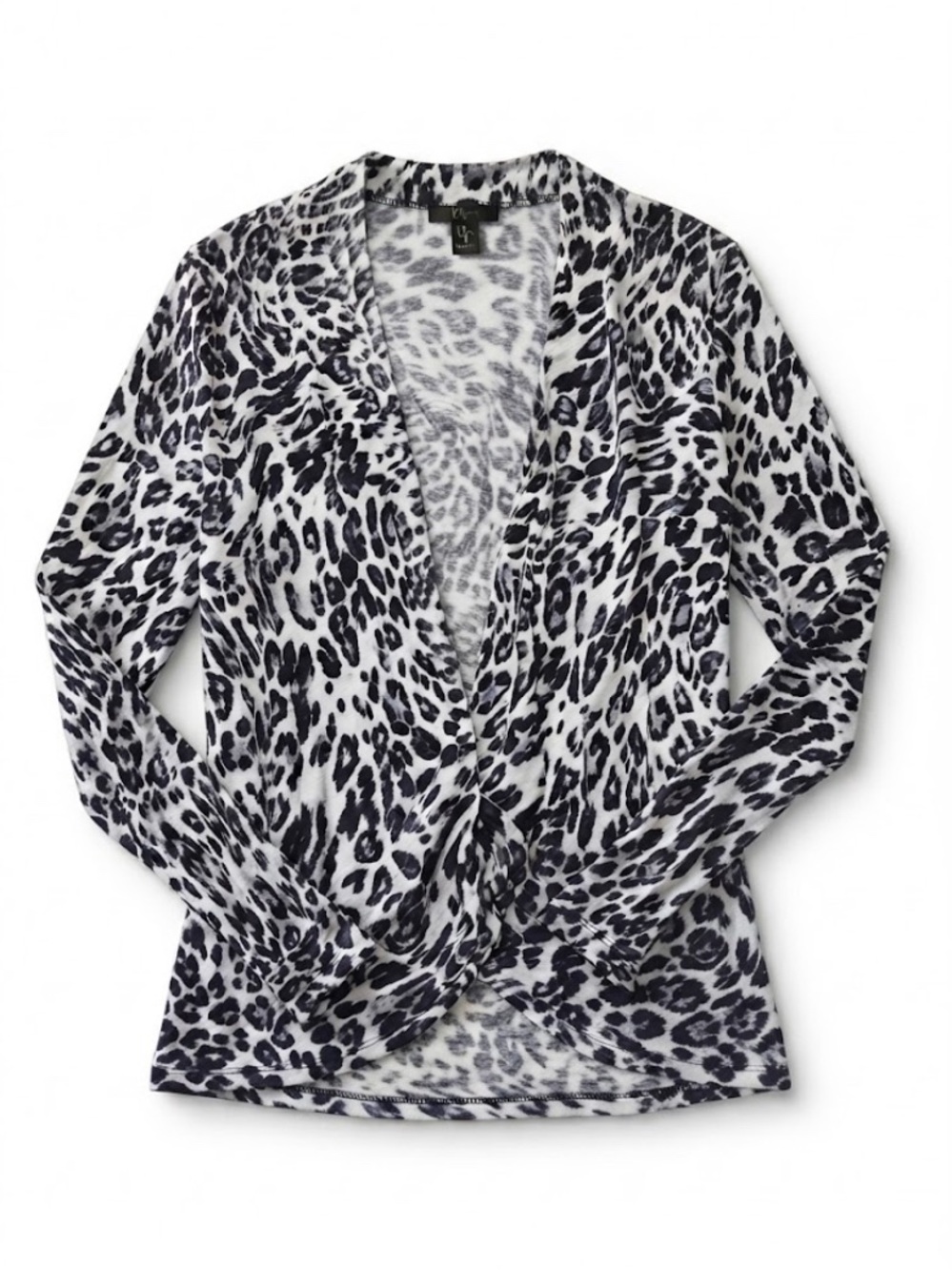 H&M Cardigan leopard print black and white